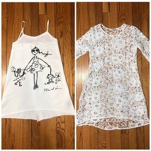 Two piece lace dress